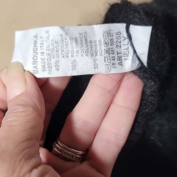 Mamouchka, Size Unknown Black Buttondown 30% Mohair V-Neck Sweater, Great Cond. - Picture 10 of 10